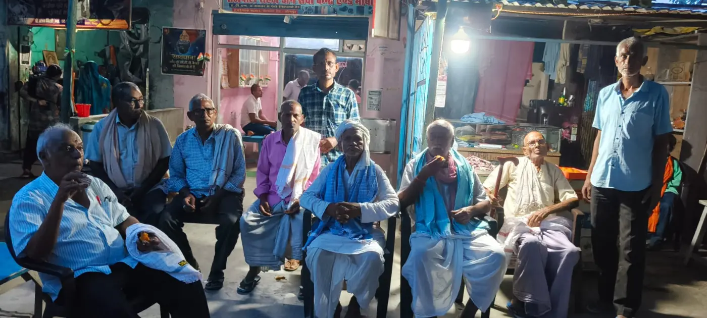 Elderly community gathering organized by Rajpal Sewa Sansthan